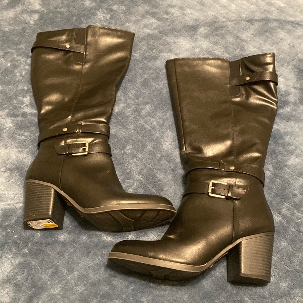 SOUL Naturalizer Taliah Women's High Heel Riding Boots in Black Size 9 women’s
